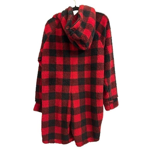 NWT Chubbies The Lumberjack Of All Trades Men's Fleece Romper Red Black Size M - Picture 3 of 13